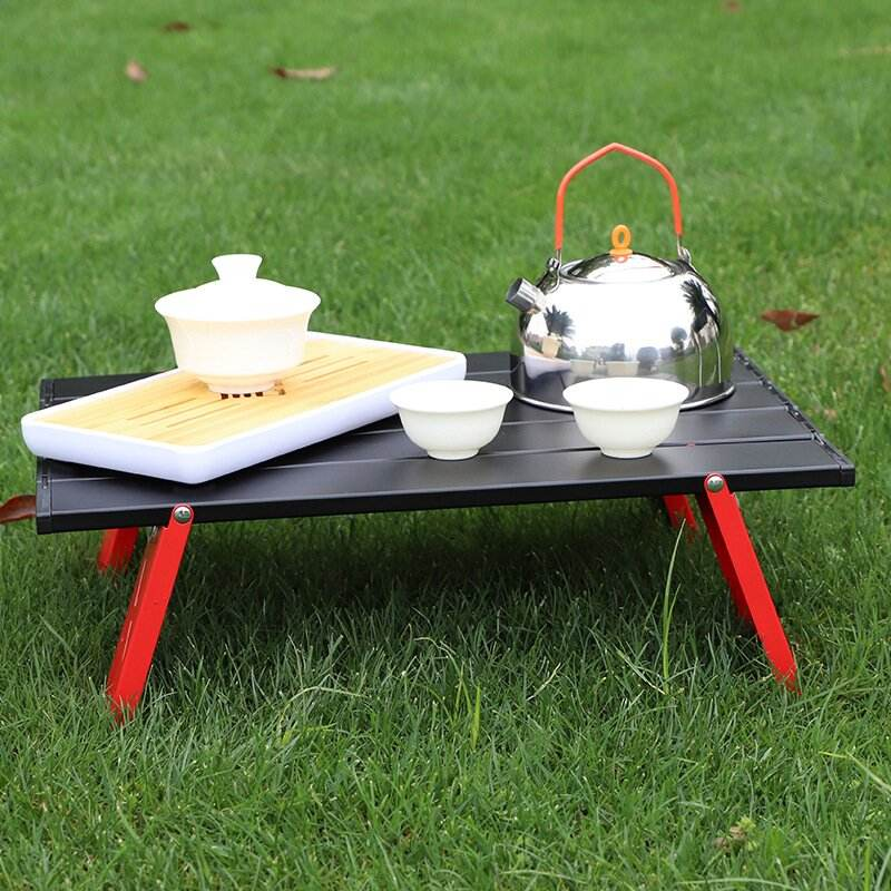 Wholesale Aluminum Alloy Portable Small Egg Roll Camping Kitchen Table Foldable Lightweight Small Folding Table