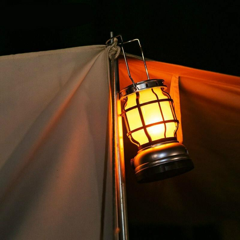 New Creative White Cob LED Portable Rechargeable Camping Lantern ABS Body Climbing Waterproof Battery Powered Garden Lighting