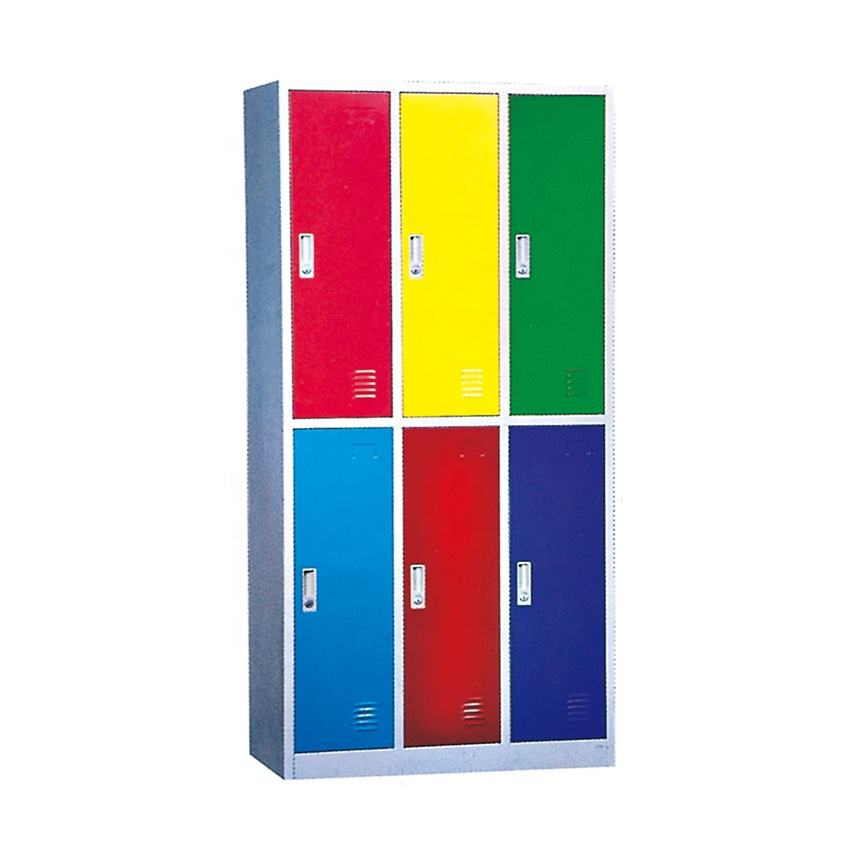 Hot Sale 6 Unit Dormitory Steel Locker Metal Storage Cabinet