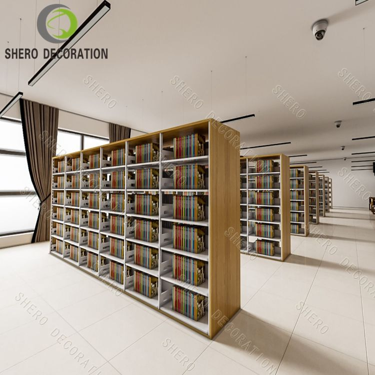Professional Library Equipment School Furniture and Library Bookcases with Custom Size