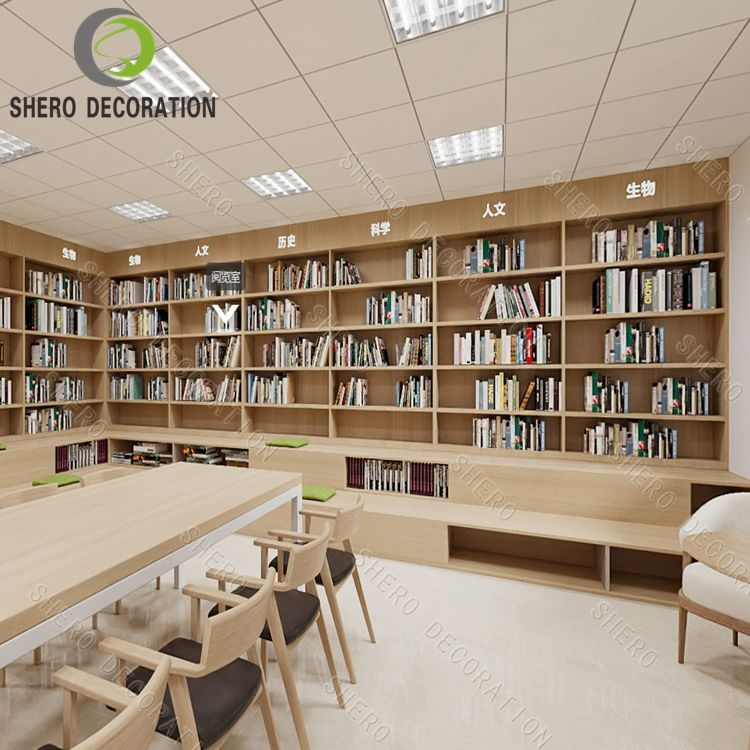 Professional Library Equipment School Furniture and Library Bookcases with Custom Size