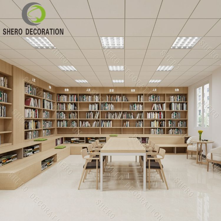 Professional Library Equipment School Furniture and Library Bookcases with Custom Size