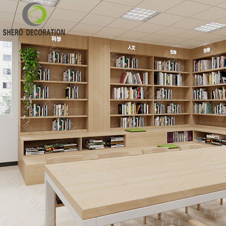 Professional Library Equipment School Furniture and Library Bookcases with Custom Size