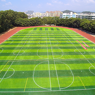 QINGZHOU L004 Soccer Field Football Artificial Grass 50mm Pile Height Sports Flooring Turf for Sports Field