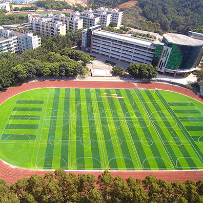 QINGZHOU L004 Soccer Field Football Artificial Grass 50mm Pile Height Sports Flooring Turf for Sports Field