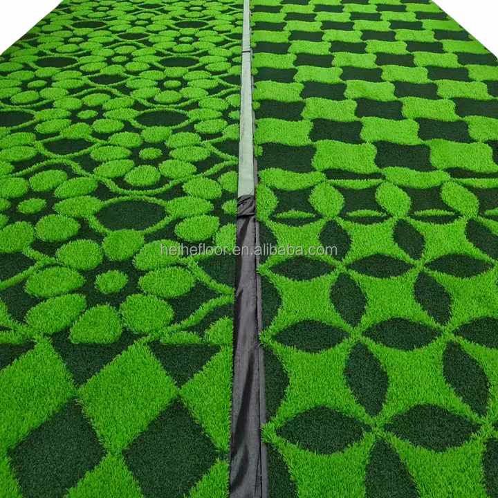 Outdoor 3d Patterned Grass Uv Resistance Synthetic Turf Mat Eco-Friendly Soft Carpet Artificial Grass for Garden Backyard