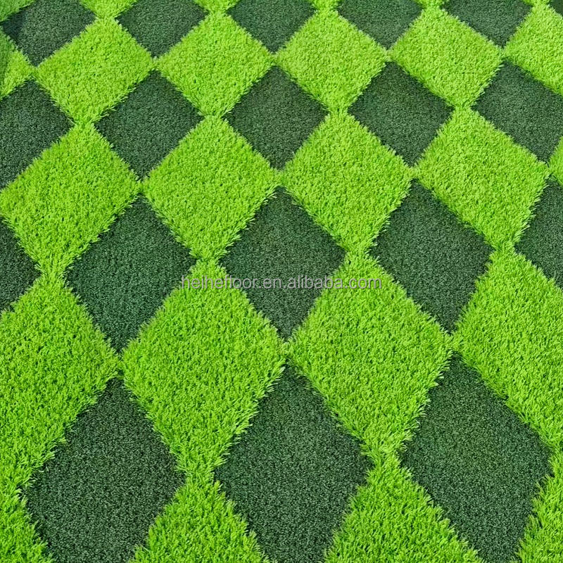 Waterproof 25mm 3D Patterned UV Resistance PE Synthetic Turf Mat Green Artificial Grass Carpet for Outdoor Garden
