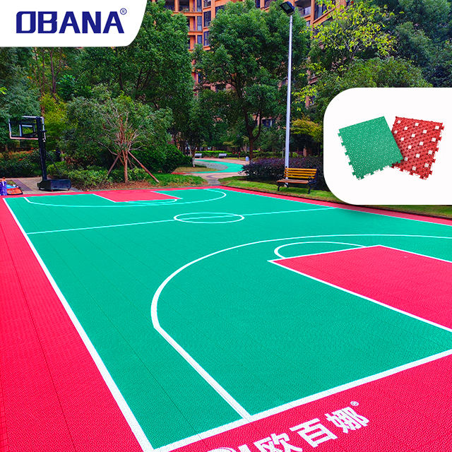 2025 Beautiful Anti-slide Hot Sale 20x25 Feet Basketball Court Floor 304.8mmx304.8mm with Customizable logo