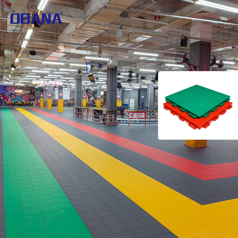 Roller Skating Outdoor Indoor Anti Slip High Quality Plastic Floor Tile Interlocking PP Flooring with Shock Absorbers