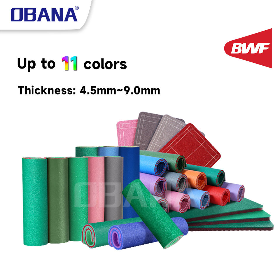 High Level Wear-resistance Indoor Pvc Badminton Court Rubber Sport Floor Synthetic Badminton Floor Mat for Gymnasium Sport Club