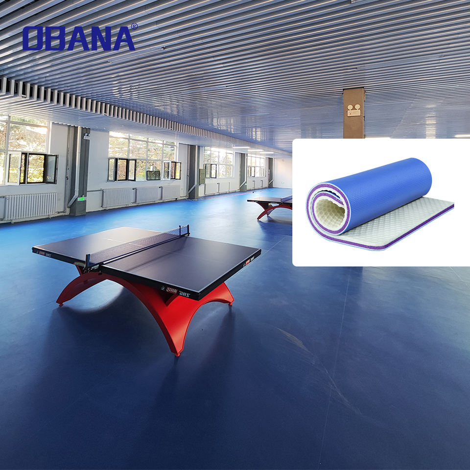 Factory Wholesale Pvc Vinyl Flooring Table Tennis Floor Mat For Table Tennis Court