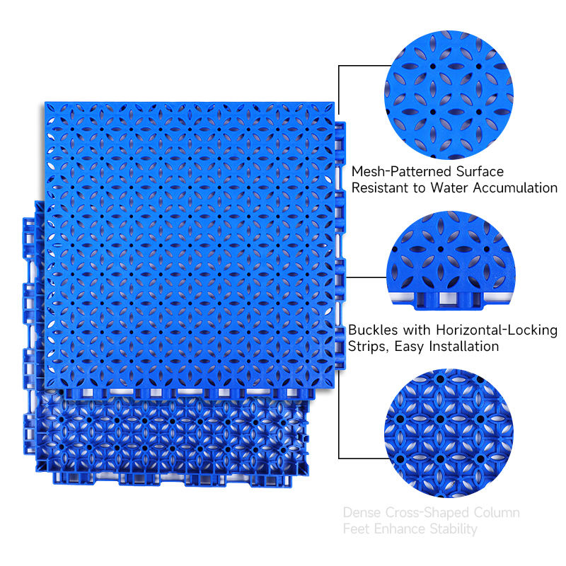 Roller Skating Playground Flooring Kindergarten Safety Plastic Interlocking Floor Tiles Eco-Friendly Shock Absorption Anti-Slip