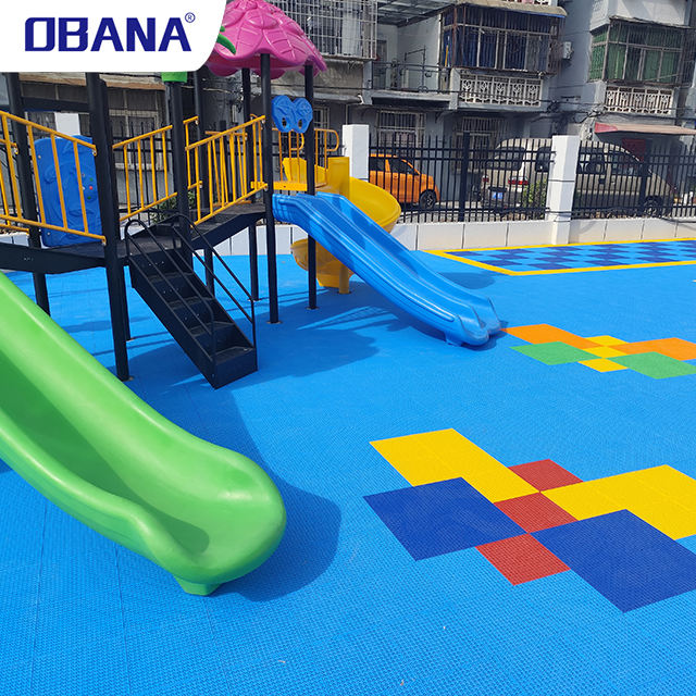 Roller Skating Playground Flooring Kindergarten Safety Plastic Interlocking Floor Tiles Eco-Friendly Shock Absorption Anti-Slip