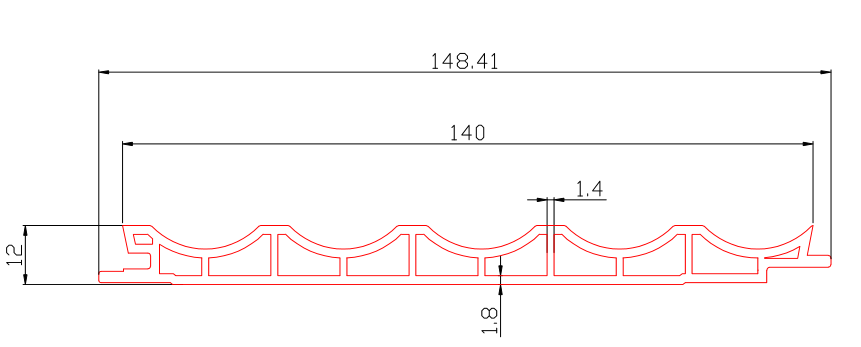 A-diffusion 150mm*12mm WPC Indoor Wall Panel Flame Retardant Waterproof Heat Insulation Modern Geometric Easy Installation