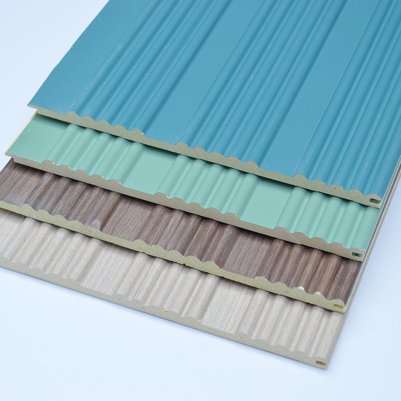 A-diffusion 165mm*7.8mm WPC Indoor Wall Panel Flame Retardant Waterproof Heat Insulation Modern Geometric Easy Installation