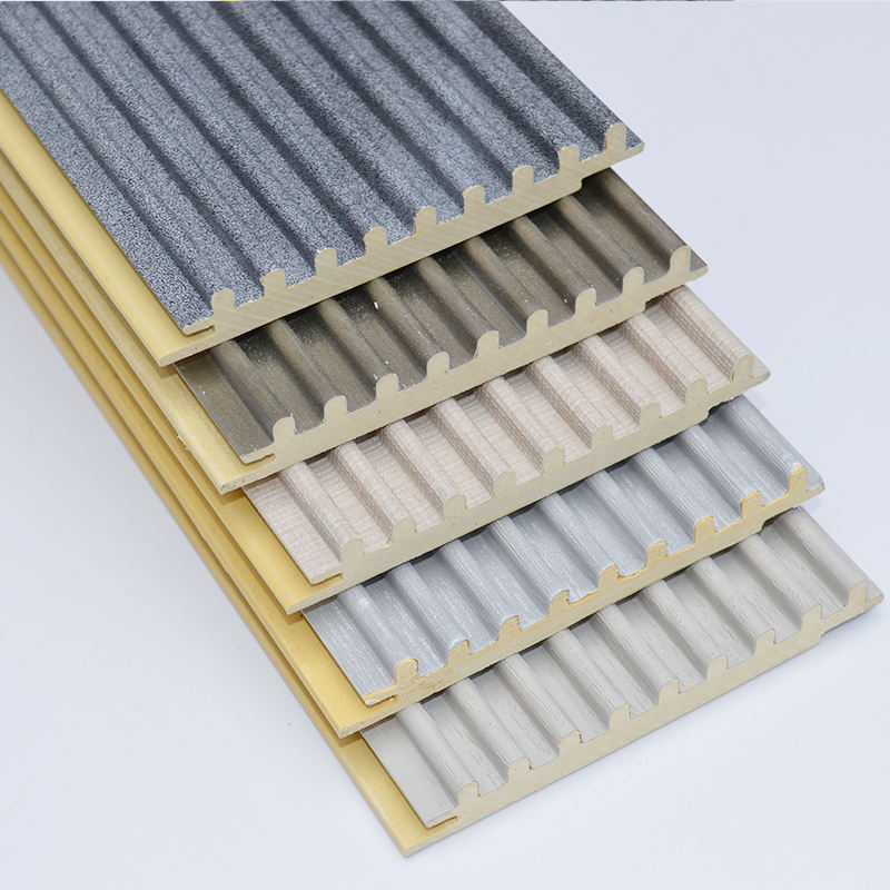 A-diffusion 100mm*12mm WPC Indoor Wall Panel Flame Retardant Waterproof Heat Insulation Modern Geometric Easy Installation