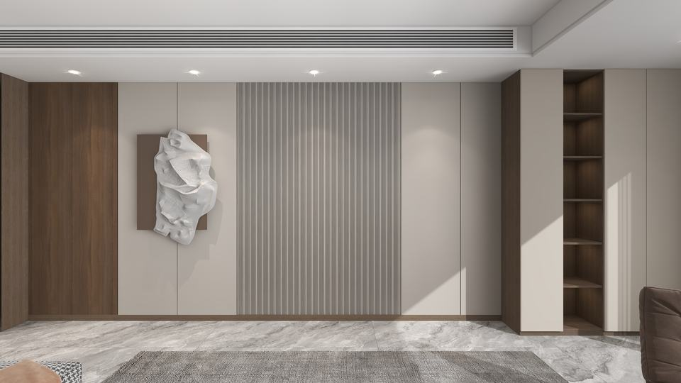 A-diffusion 100mm*12mm WPC Indoor Wall Panel Flame Retardant Waterproof Heat Insulation Modern Geometric Easy Installation