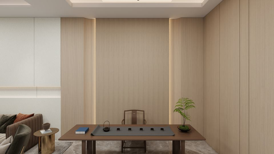 207mm*11.3mm WPC Indoor Wall Panel Flame Retardant Waterproof Modern Geometric Easy Installation Household Use Customizable