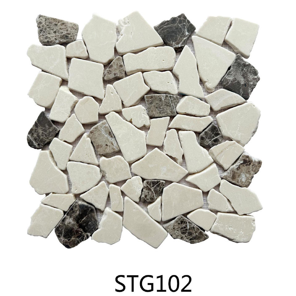 Modern Anti-Slip Natural Stone Marble Mosaic Tiles for Outdoor Use for Floor Wall Backsplash Foyer Dining Room Bathroom Toilet