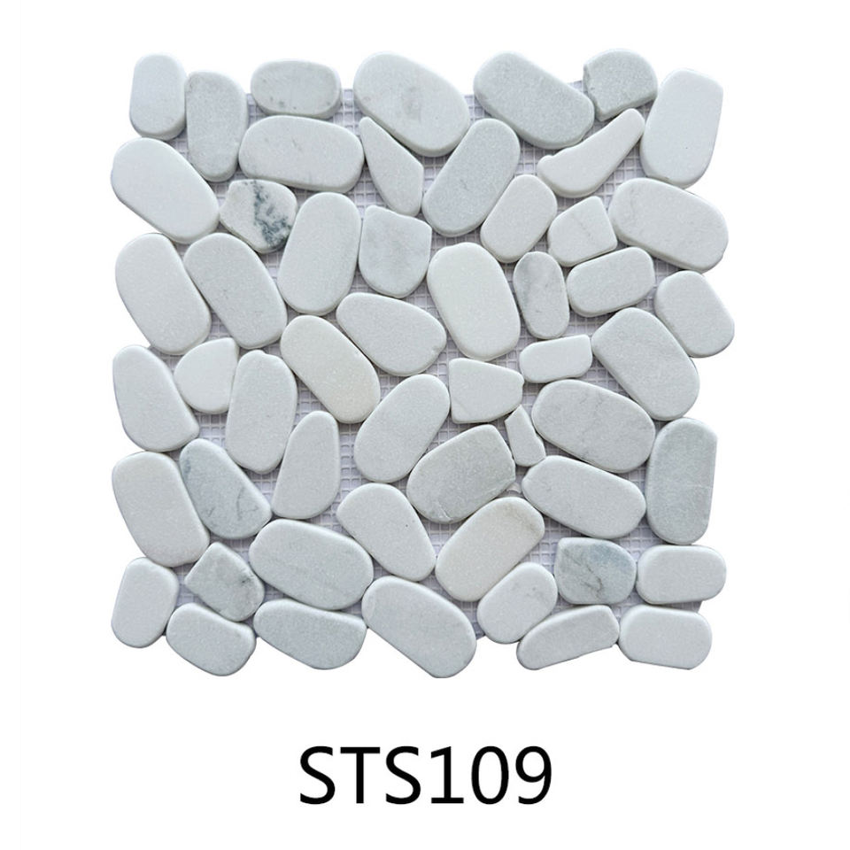 Modern Anti-Slip Natural Stone Marble Mosaic Tiles for Outdoor Use for Floor Wall Backsplash Foyer Dining Room Bathroom Toilet