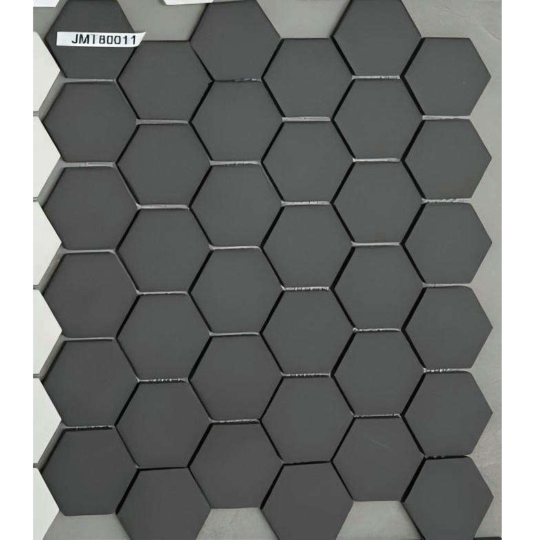 Modern Luxury Ceramic Mosaic Tiles Grand Hexagon Pattern in White & Black 325x282mm Matte Wall Tile for Outdoor & Indoor Hotels