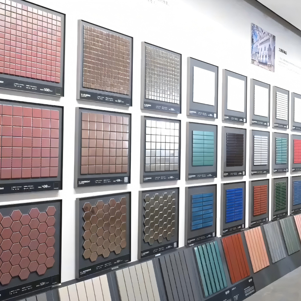 Modern Luxury Ceramic Mosaic Tiles Grand Hexagon Pattern in White & Black 325x282mm Matte Wall Tile for Outdoor & Indoor Hotels