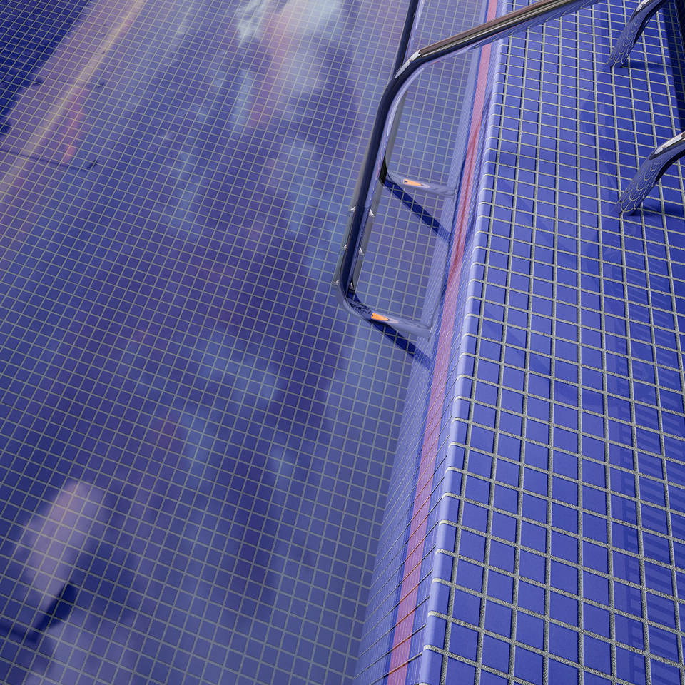 Morden Italian Style 306x306mm Glossy Mosaic Square Ceramic Tiles for Interior Wall for Bathroom Living Room Hotel Swimming Pool