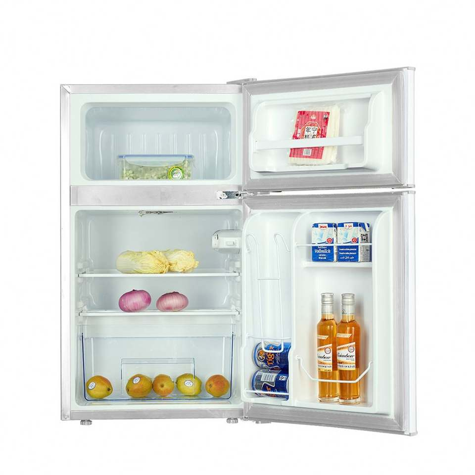 93L Customized R600a Small Capacity Double Door Refrigerator Small Size