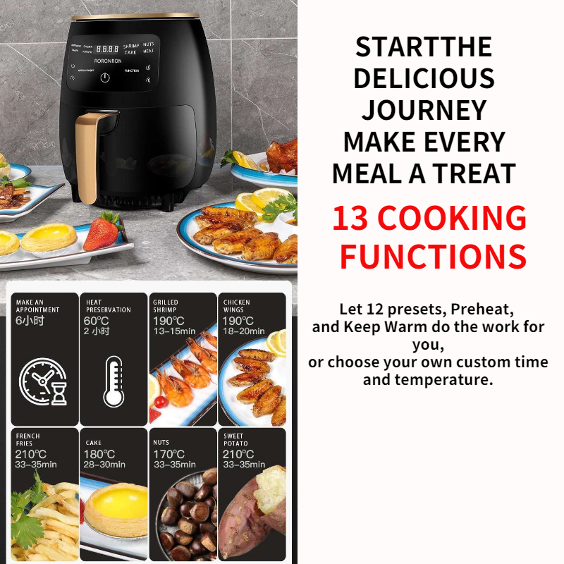 Friggitrice Ad Aria 4.5L 6L 8L 12L Consumer Reports Best Hot Mini Rack Without Oil As Seen As Silver crest Air Fryer Without Oil