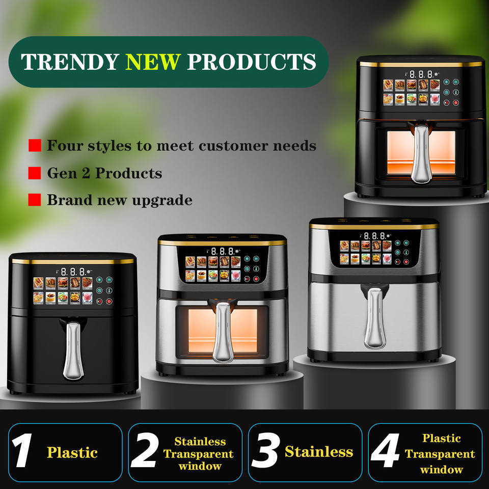 Friggitrice Ad Aria 12L Digital Air Fryer Oven Stainless Steel Smart Multi Functional Large Capacity Commercial No Oil 2025 New