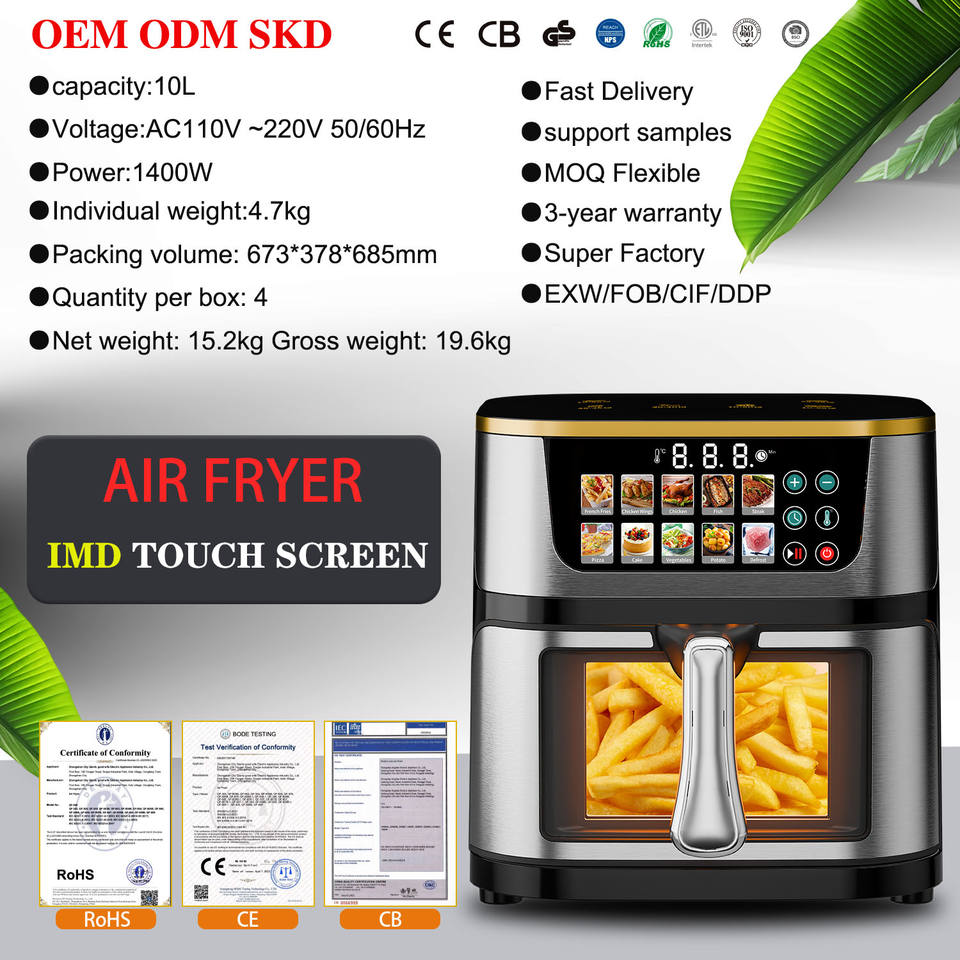 Friggitrice Ad Aria 12L Digital Air Fryer Oven Stainless Steel Smart Multi Functional Large Capacity Commercial No Oil 2025 New