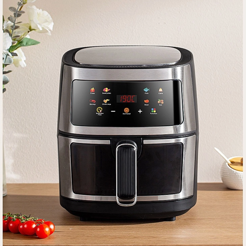 2025 New 8L Consumer Reports Best Hot Mini Rack Without Oil As Seen As Silver crest Air Fryer Without Oil