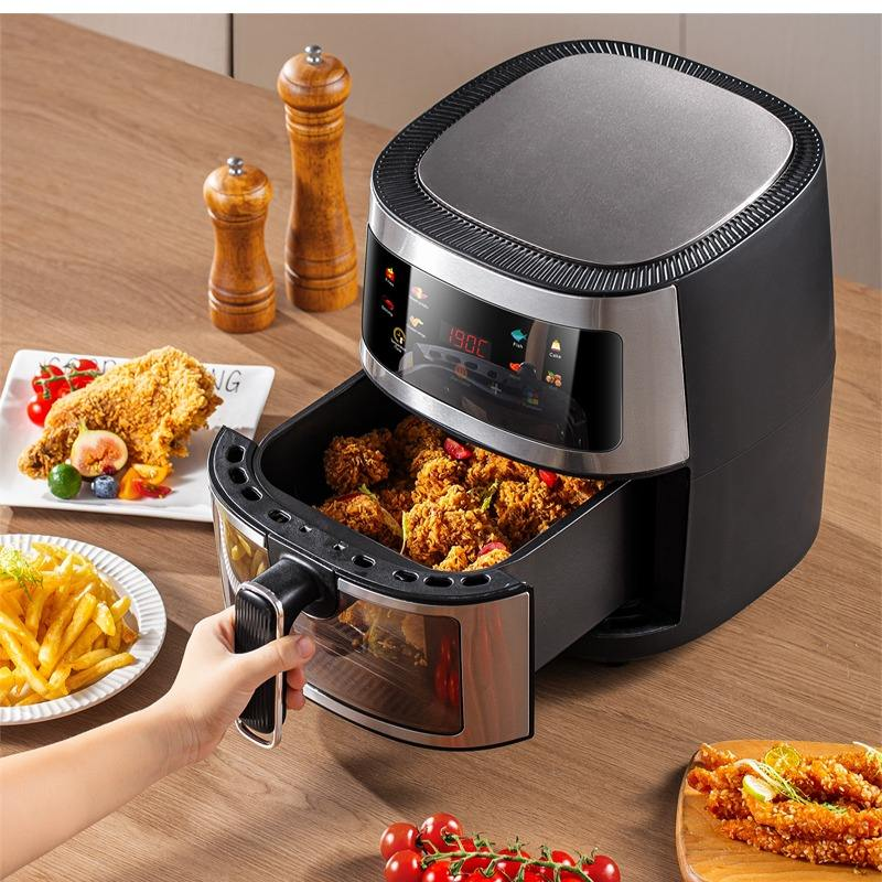 2025 New 8L Consumer Reports Best Hot Mini Rack Without Oil As Seen As Silver crest Air Fryer Without Oil