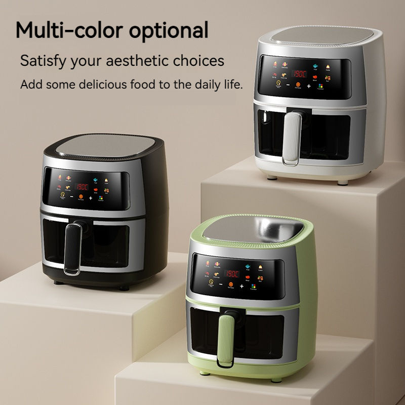 2025 New 8L Consumer Reports Best Hot Mini Rack Without Oil As Seen As Silver crest Air Fryer Without Oil