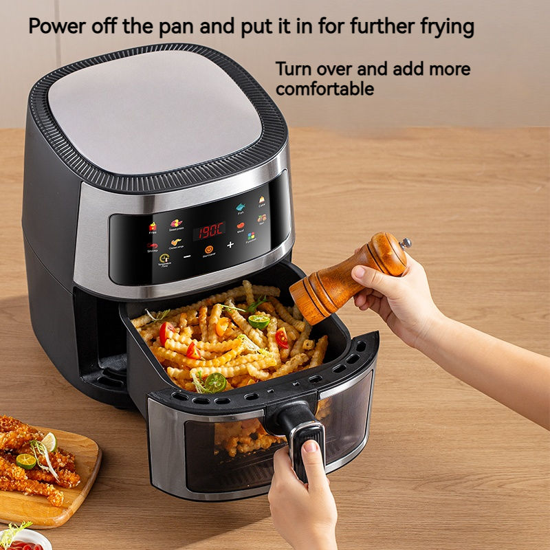 2025 New 8L Consumer Reports Best Hot Mini Rack Without Oil As Seen As Silver crest Air Fryer Without Oil