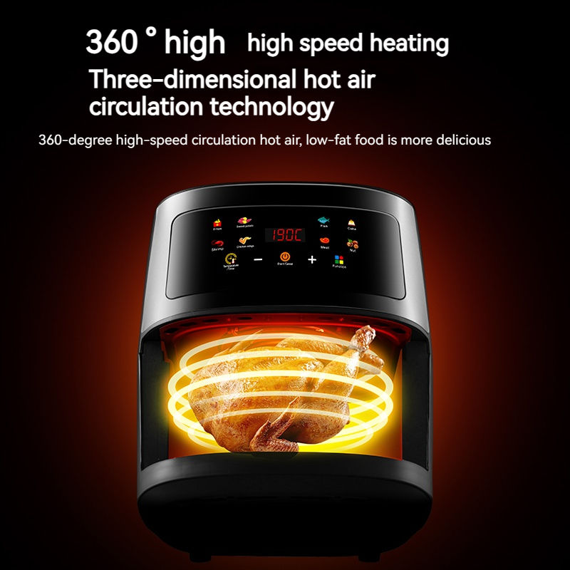 2025 New 8L Consumer Reports Best Hot Mini Rack Without Oil As Seen As Silver crest Air Fryer Without Oil