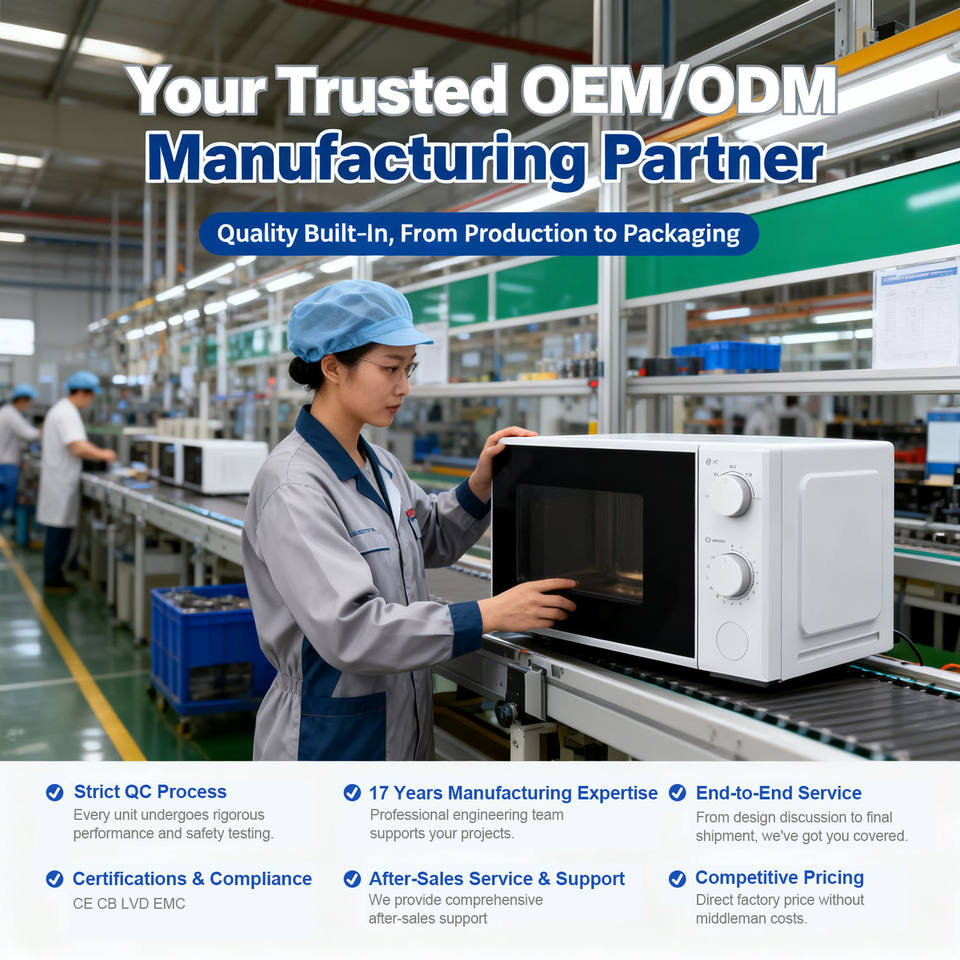 OEM Grill Home Built 3 in 1 1150w 17l Smart Convection Cheap and Commercial Restaurant Digital White Hot Air Microwave Oven