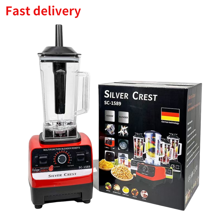 In Stock 2 in 1 SILVER CREST 4500W Big Power With 2 Cups Home Use Blender