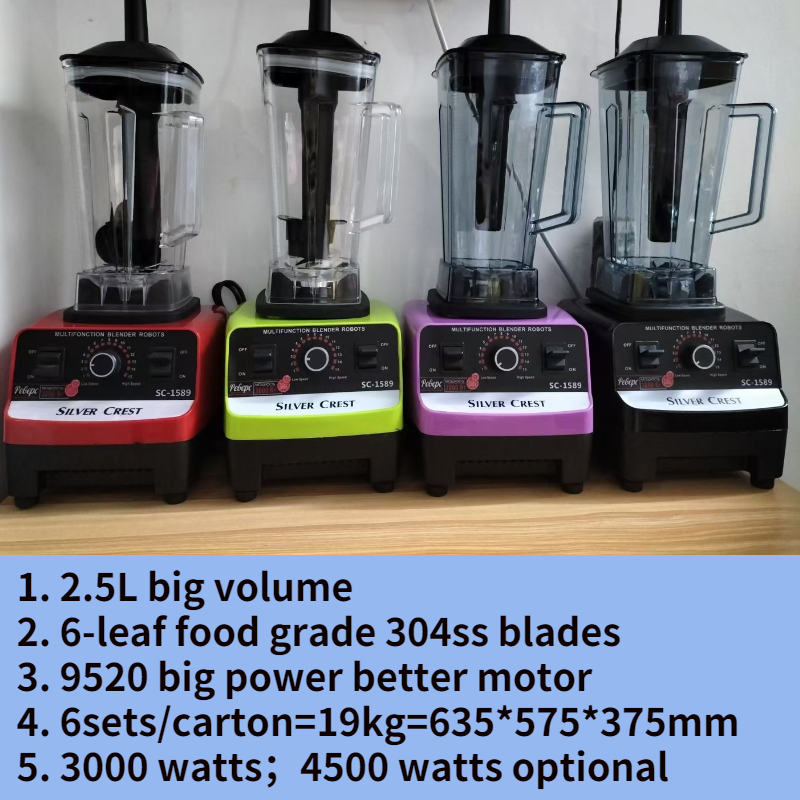 In Stock 2 in 1 SILVER CREST 4500W Big Power With 2 Cups Home Use Blender