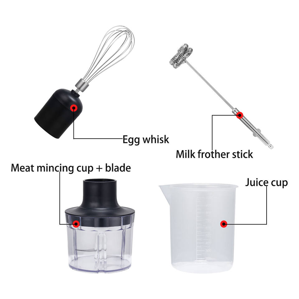 OEM Multifunctional Variable Two Speeds Mixer High Speed Electric Immersion Blender Stick Stainless Steel Hand Blender Set