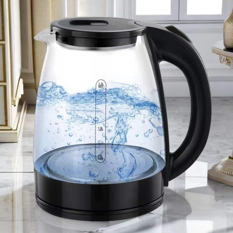 OEM/ODM 1.7L Safe Wireless Washable Filter Water Boiler Electric Kettle for Home and Hotel Glass Electric Kettle