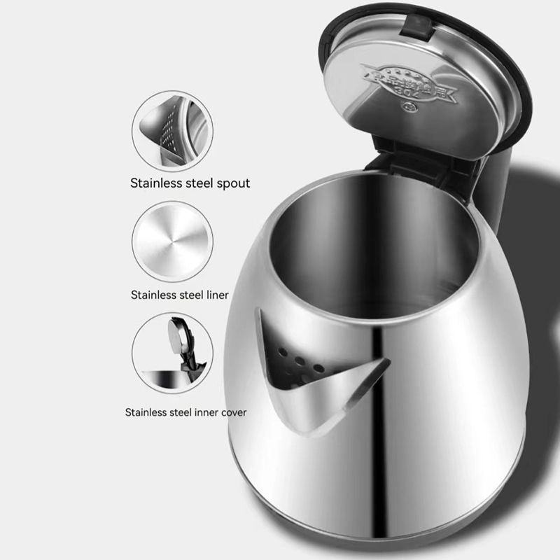 Fast Delivery 2L 1500W Stainless Steel Smart Portable Small Thermo Water Boiler Electric Kettles Stainless Steel