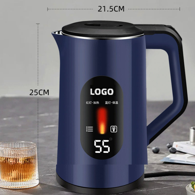 Electric Kettle and Jug Double Wall Steel Home Appliance for Hot Water Fast Heating for Tea Car Hotel Outdoor Use