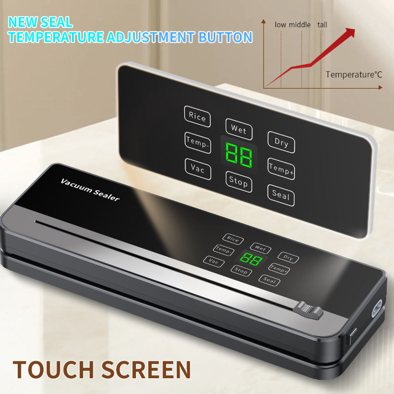 Hot Sell New Design 120W ABS Vacuum Sealing Machine Selladora De Bolsas 65kPa External Cutter Food Vacuum Machine