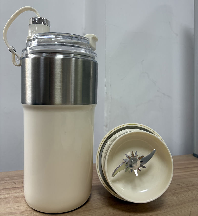 Rechargeable Portable Stainless Steel Blender 80W 1300mAh Battery Ice Crushing English