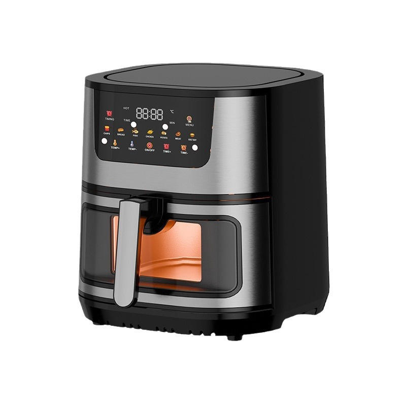 Large Capacity 7L Automatic Household Air Fryer Oven Visual Stainless Steel Digital Intelligent Baking Cooking Multifunctional