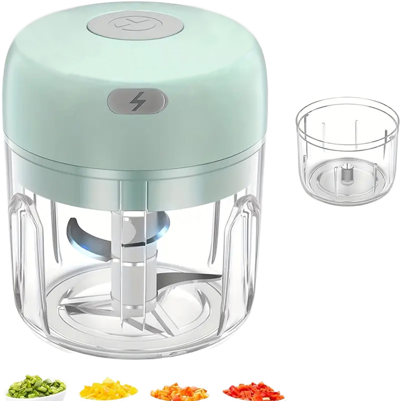 Hot Sale Mini Electric Garlic Crusher USB Wireless Charging Household Press Blender Grinder with Chopper Function