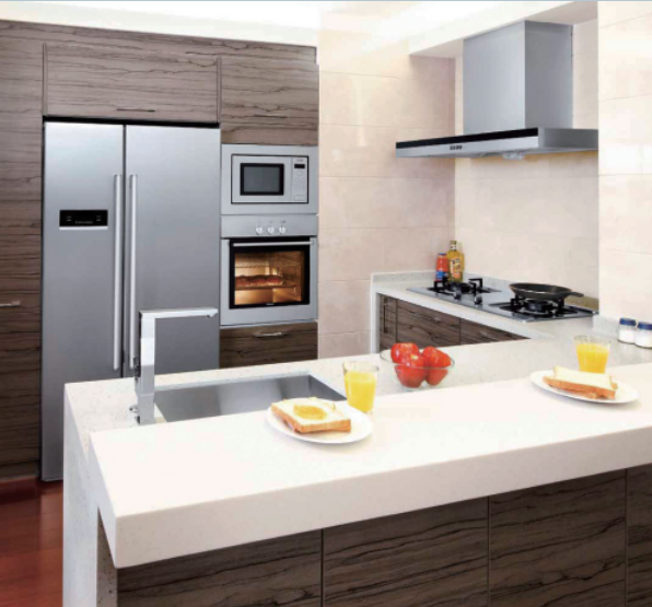 High Quality Fridge Freezer No Frost Design with Finned Evaporator