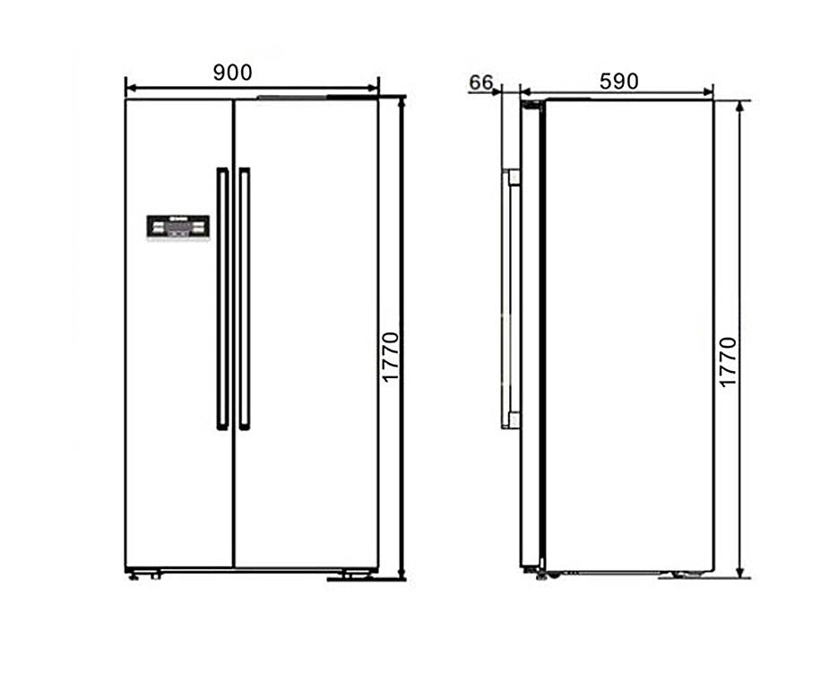 High Quality Fridge Freezer No Frost Design with Finned Evaporator