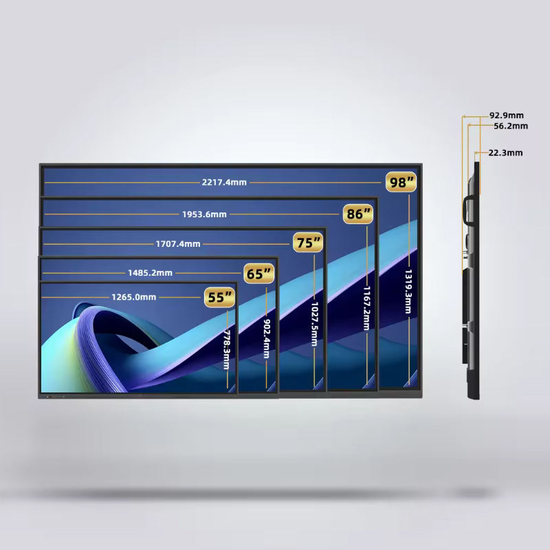65 Inch Meeting Teaching Digital Electronic Interactive Whiteboard OPS 4K Touch Screen Smart Board for School